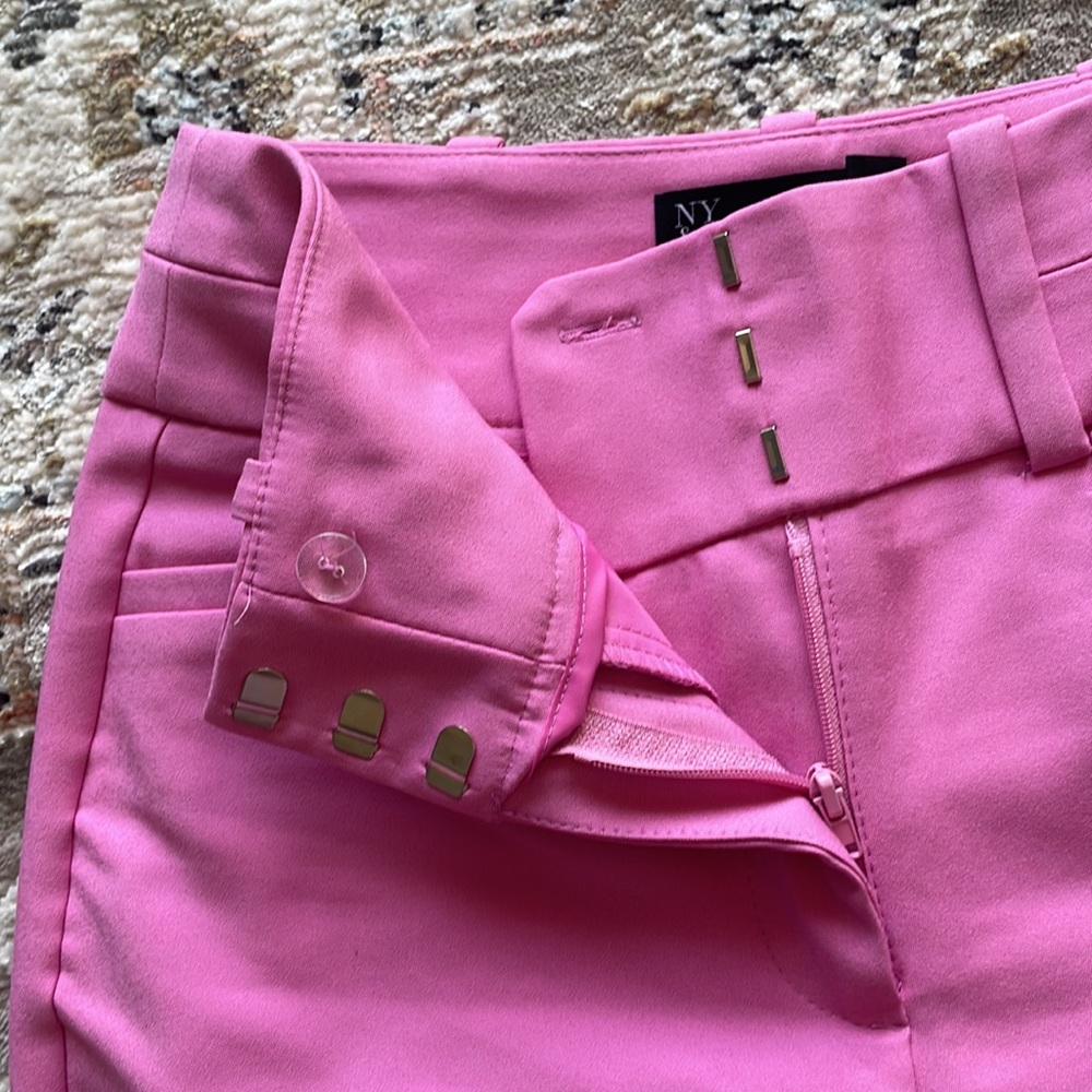 New York & Company Bubble Gum Pink High Waisted Ankle Pants - Picture 5 of 6